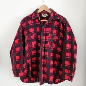 Vintage Champion Buffalo Plaid Flannel Shirt Mens Extra Large 70s 80s